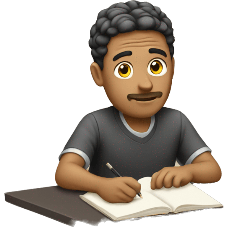 a man studying  emoji