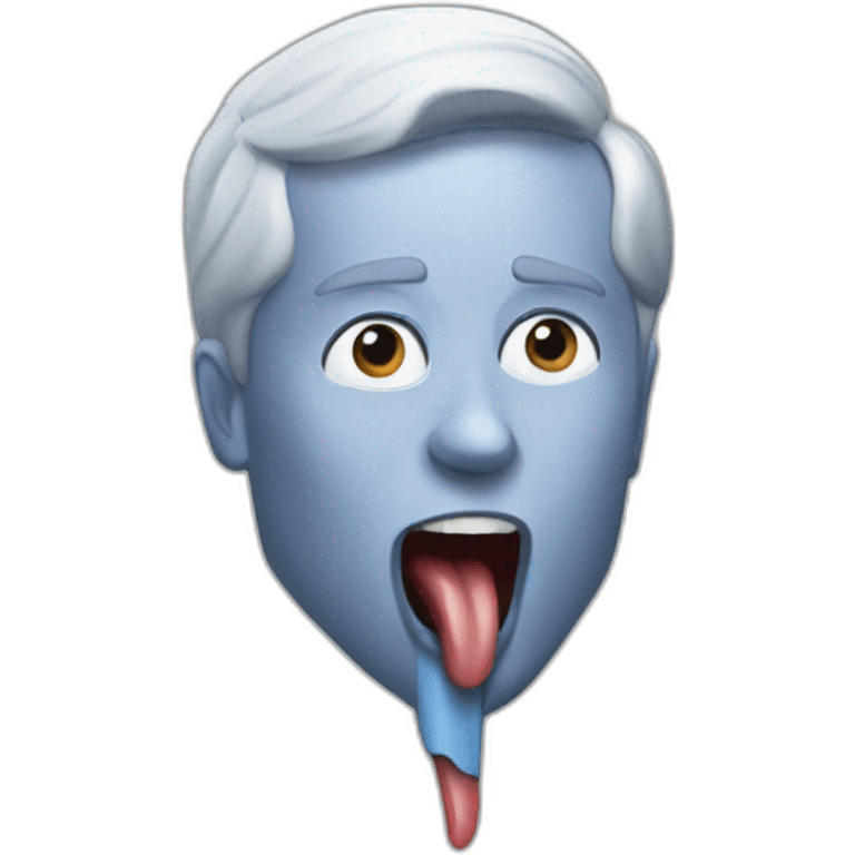 Macron tongue emoji