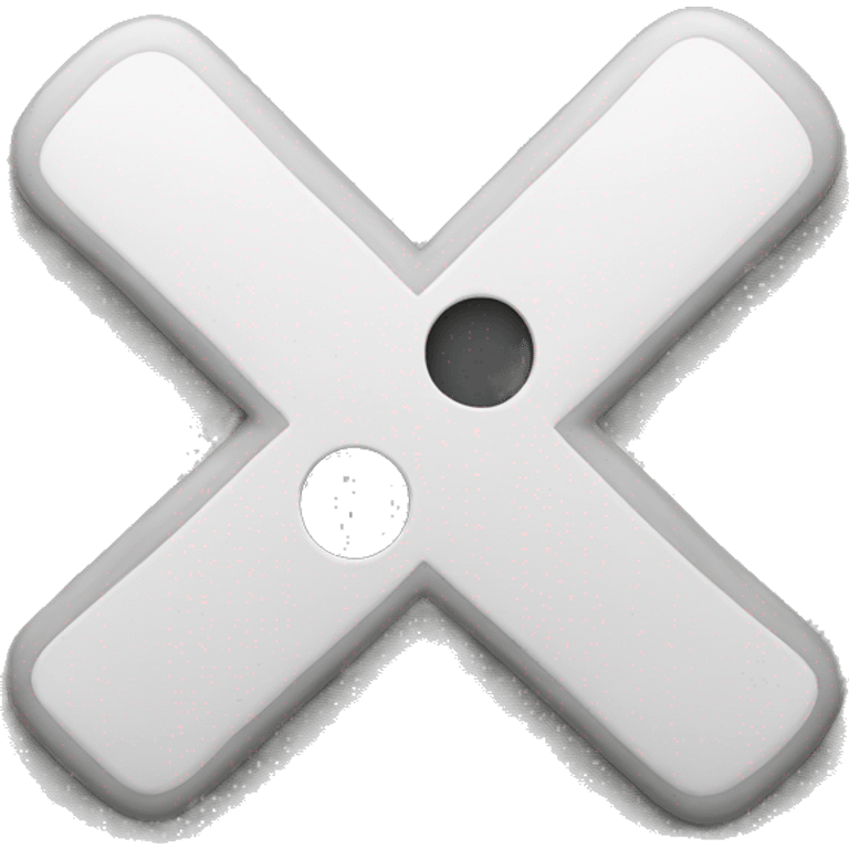 white x icon emoji