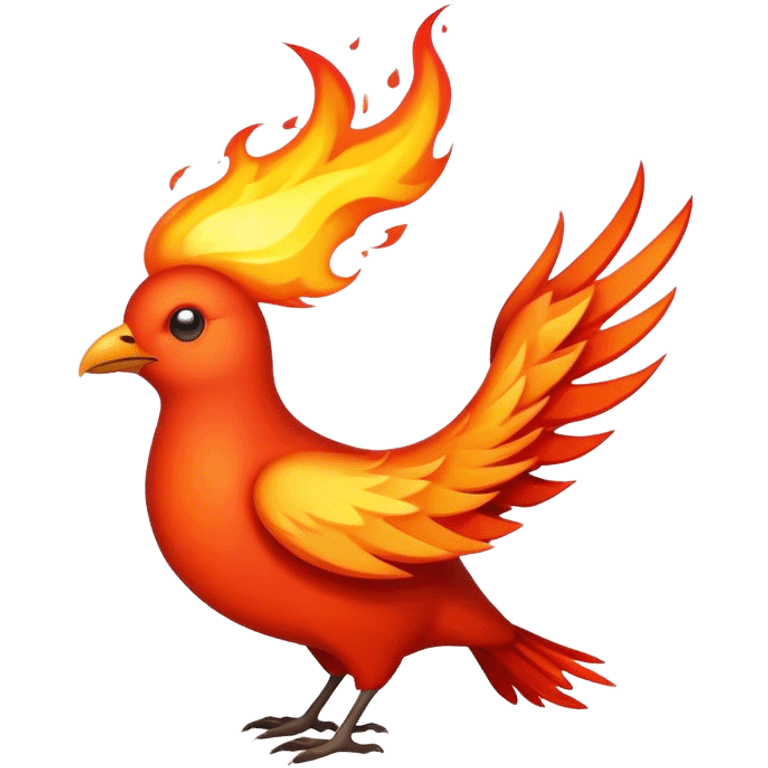 Flaming bird symbol  emoji