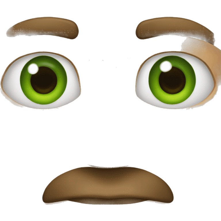 Hombre ojos verdes emoji