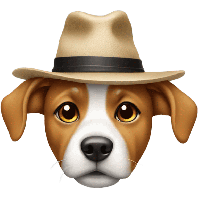 dog wearing a hat emoji