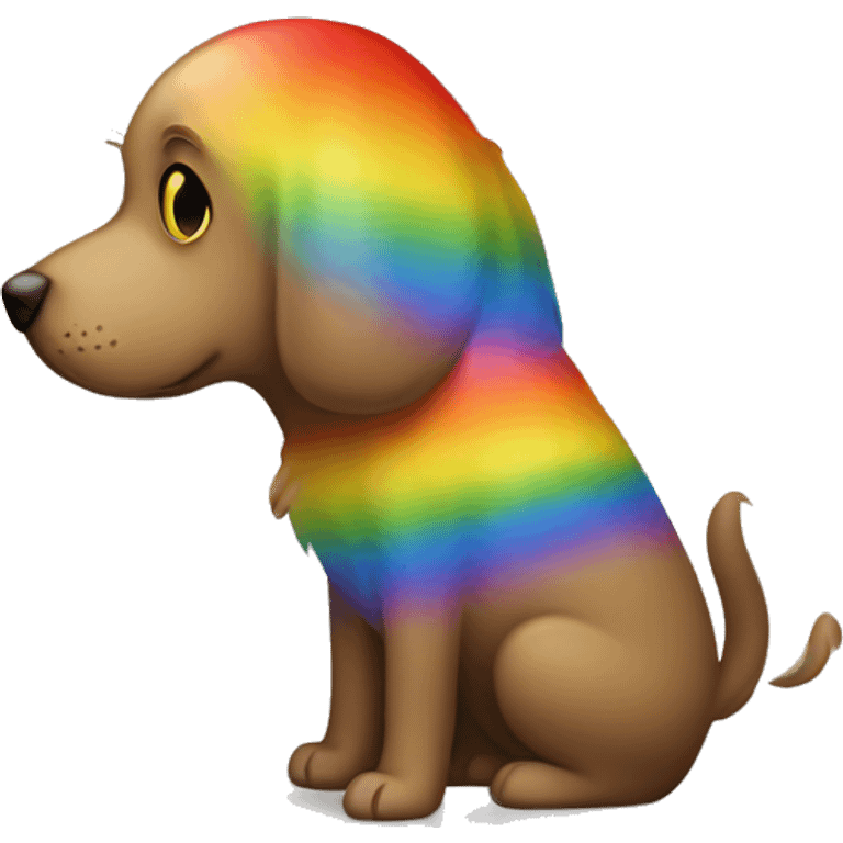 Dog pooping rainbows emoji