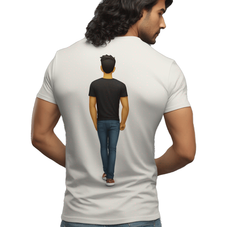 A Man Ali Haider Name On His Back TShirt emoji