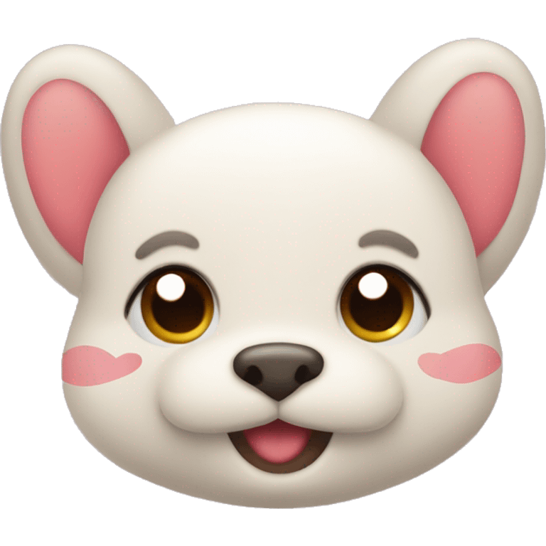  Cute happy axolot animal with hearts emoji