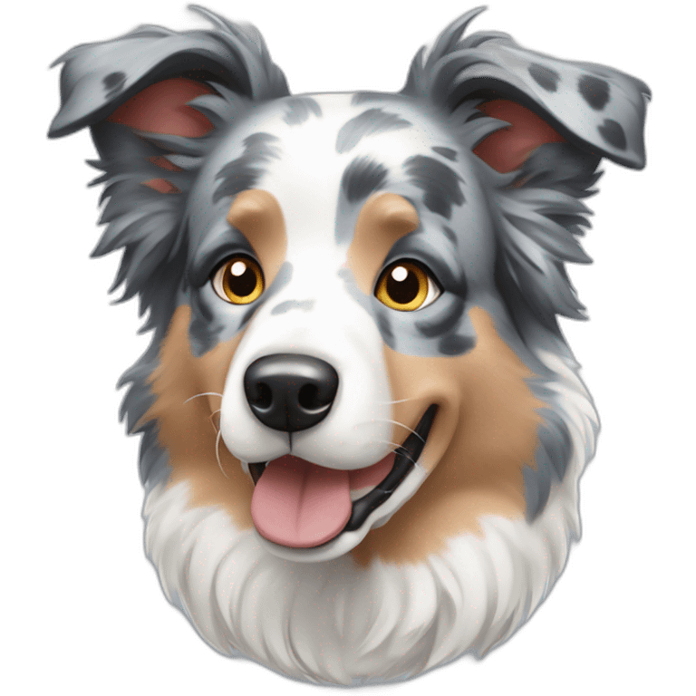 Blue Merle border collie emoji