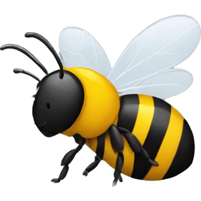 Bee with computer emoji