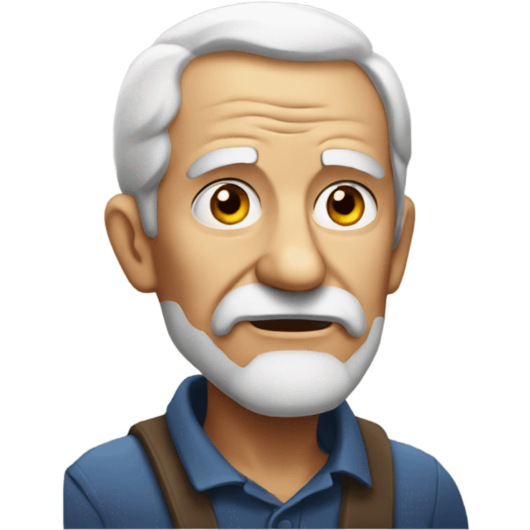 old man staring emoji