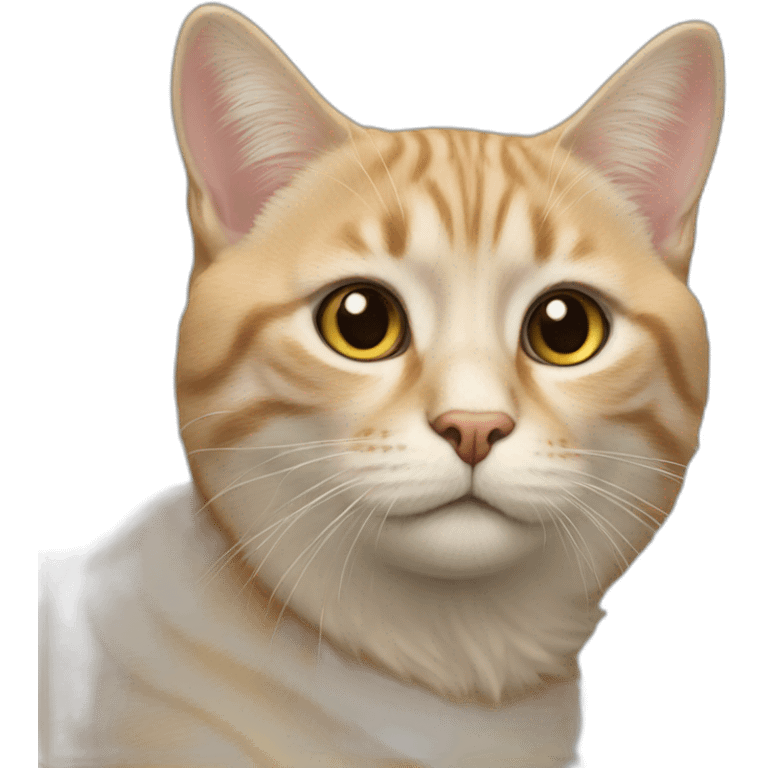 Un chat sur un chien emoji