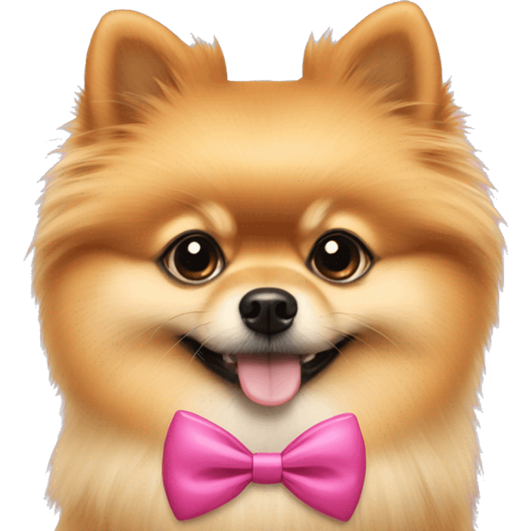 pomeranian with a bow emoji