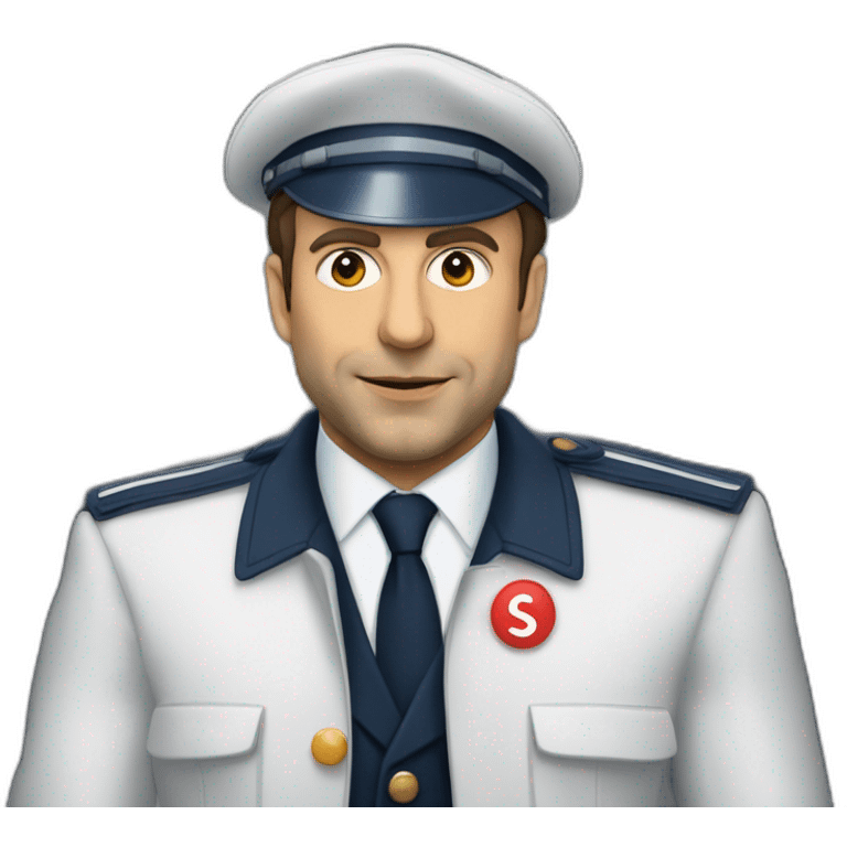 emanuel macron controleur à la sncf emoji