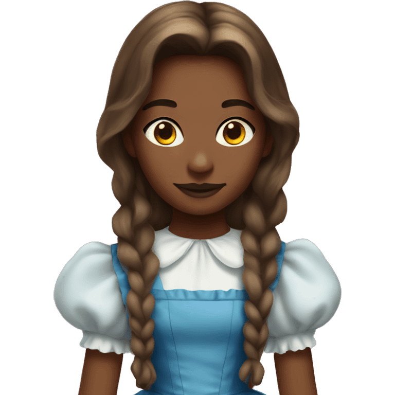 alice-wonderland-halloween with brown hair and brown skin emoji