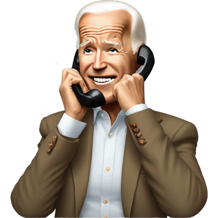 Joe Biden on the telephone emoji