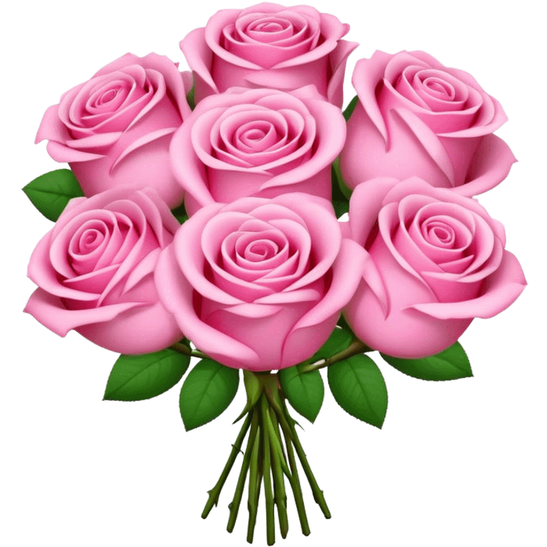 bouquet of pink roses emoji