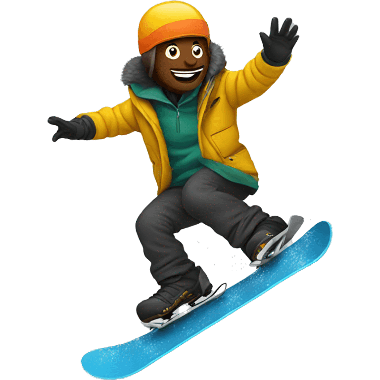 Guy falling on a snowboard  emoji