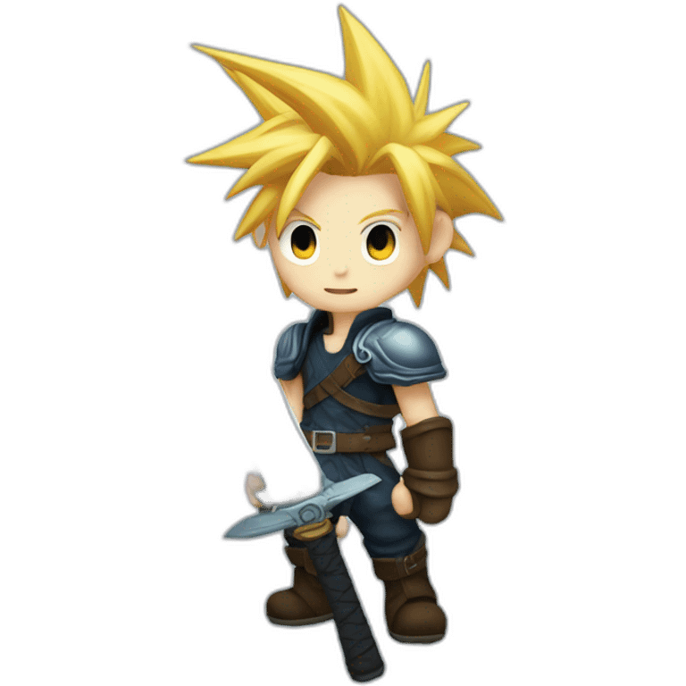 cloud strife with buster sword emoji