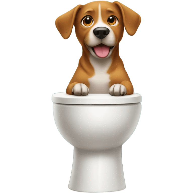 Dog on toilet  emoji