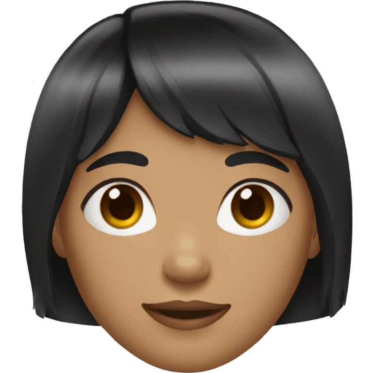 FEMALE BLACK HAIR WITH BANGS emoji