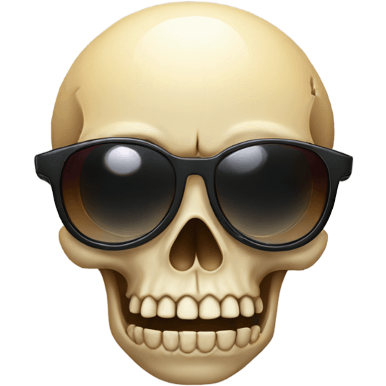 Skull with sun glasses and crying emoji