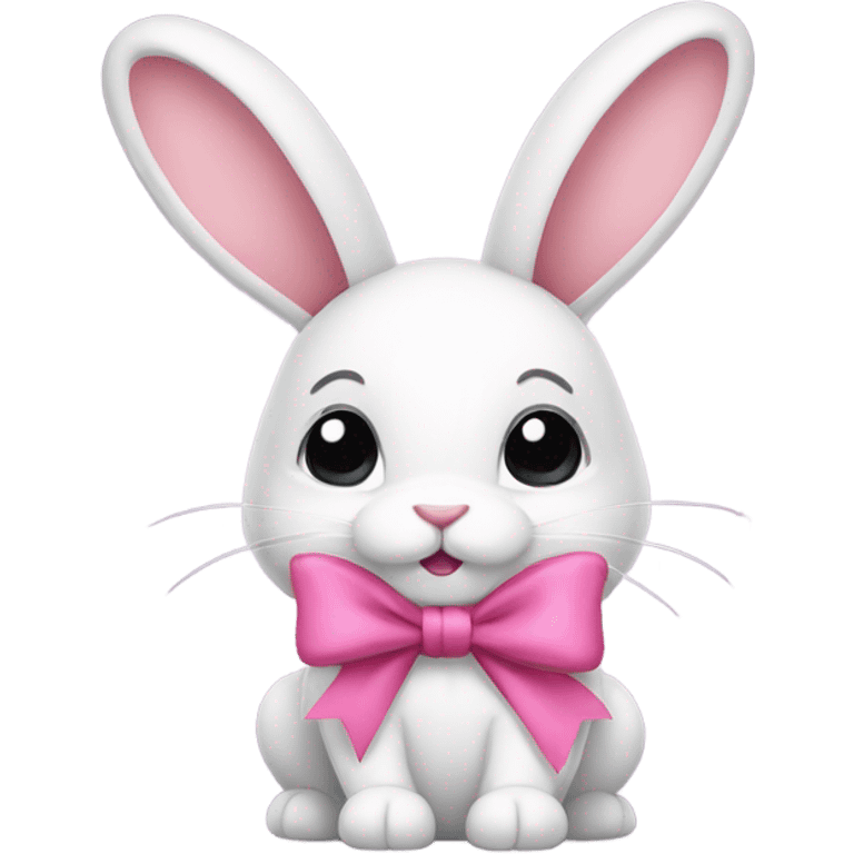 Bunny with a pink bow emoji