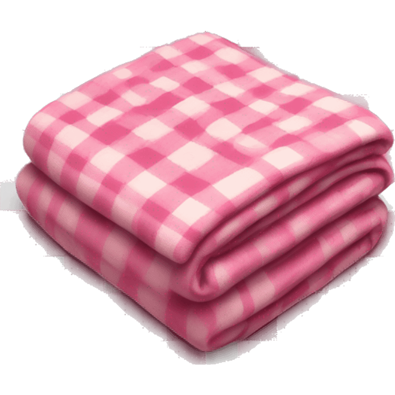 Pink plaid blanket emoji