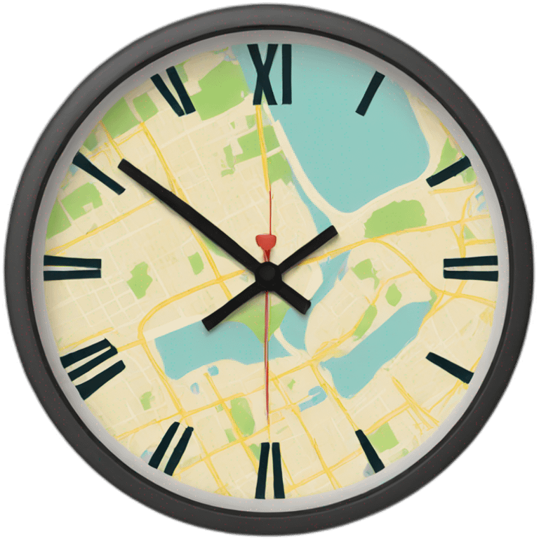 map clock emoji