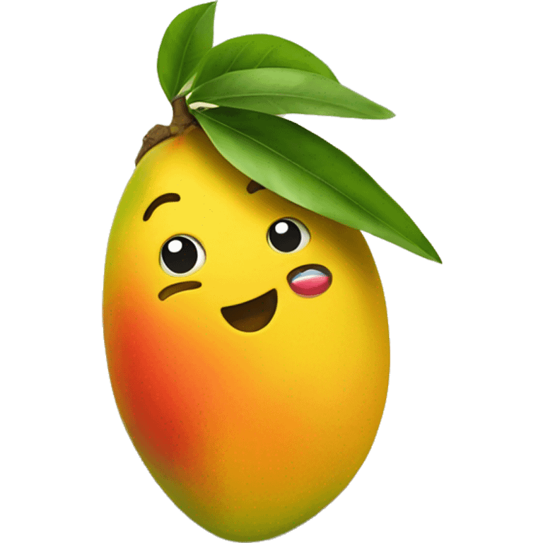 Mango at a beach emoji