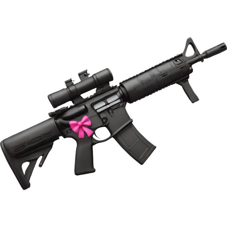 AR 15 with pink bow emoji