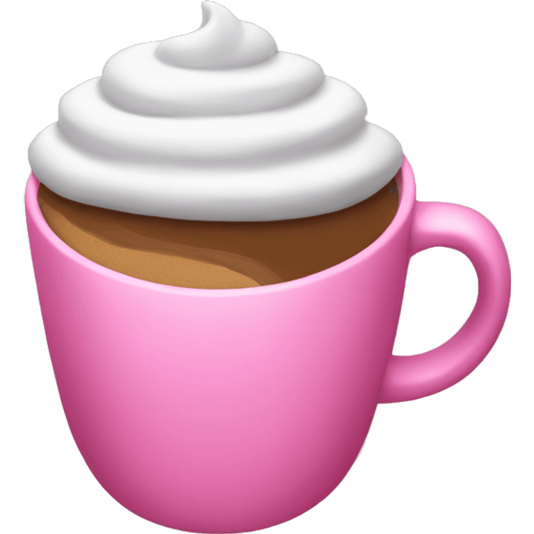 Pink coffee cup emoji