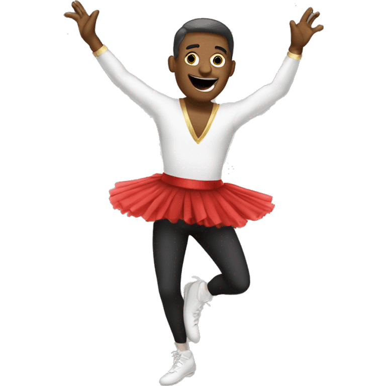 Man in tutu dancing emoji