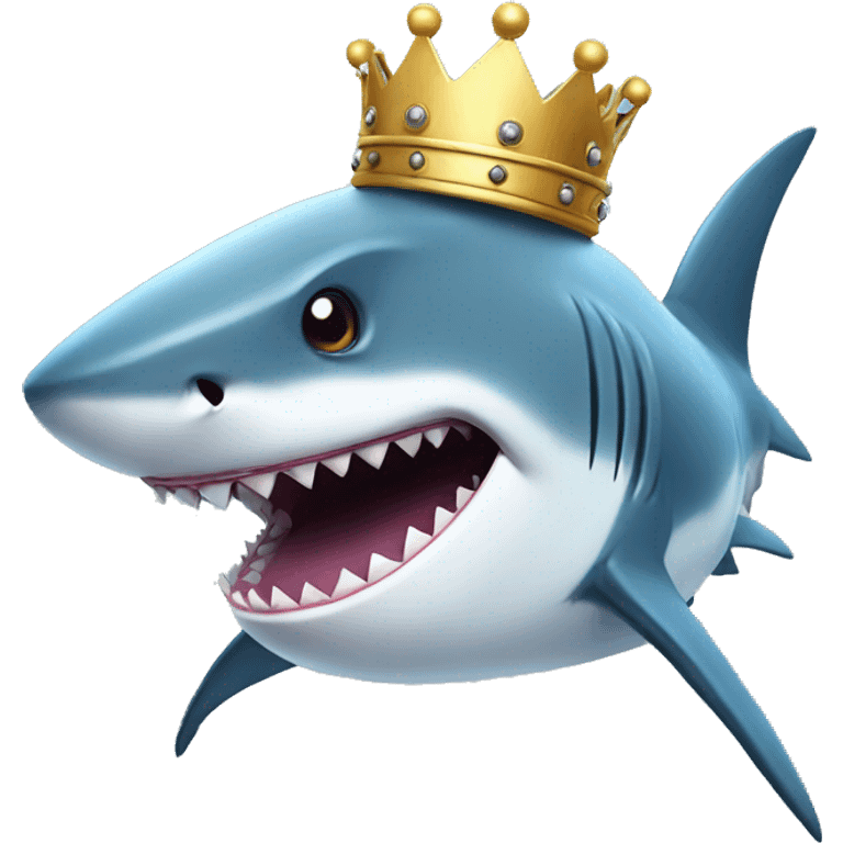 Shark with a crown  emoji