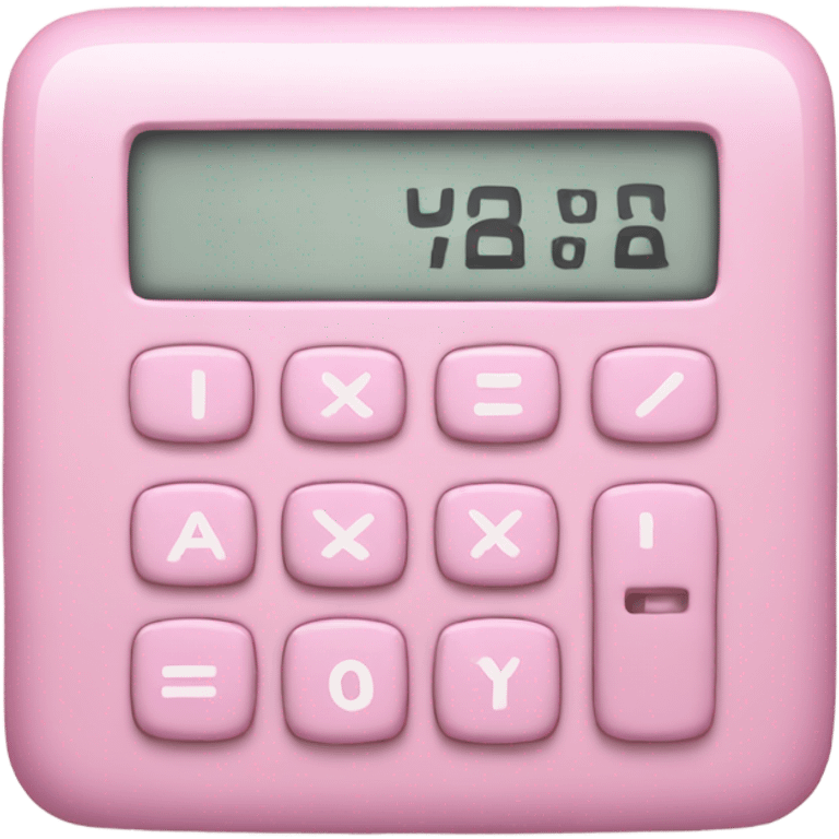 a pastel pink calculator  emoji