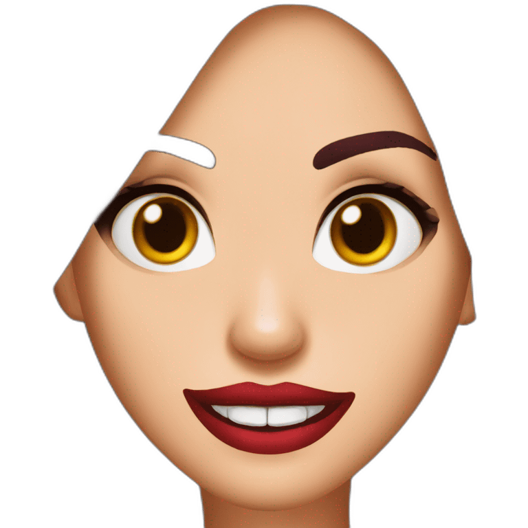 Megan Fox with vampire teeth emoji