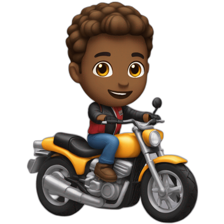 garcon sur moto emoji