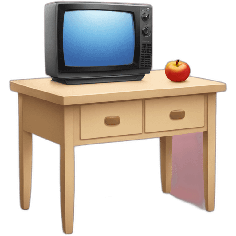 Setting table TV emoji