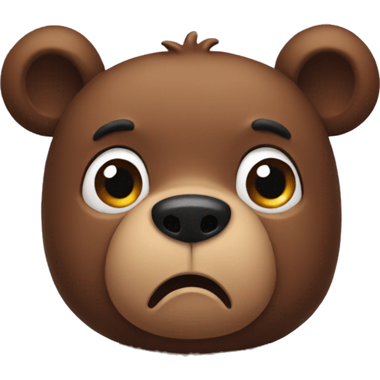 Anxious bear emoji