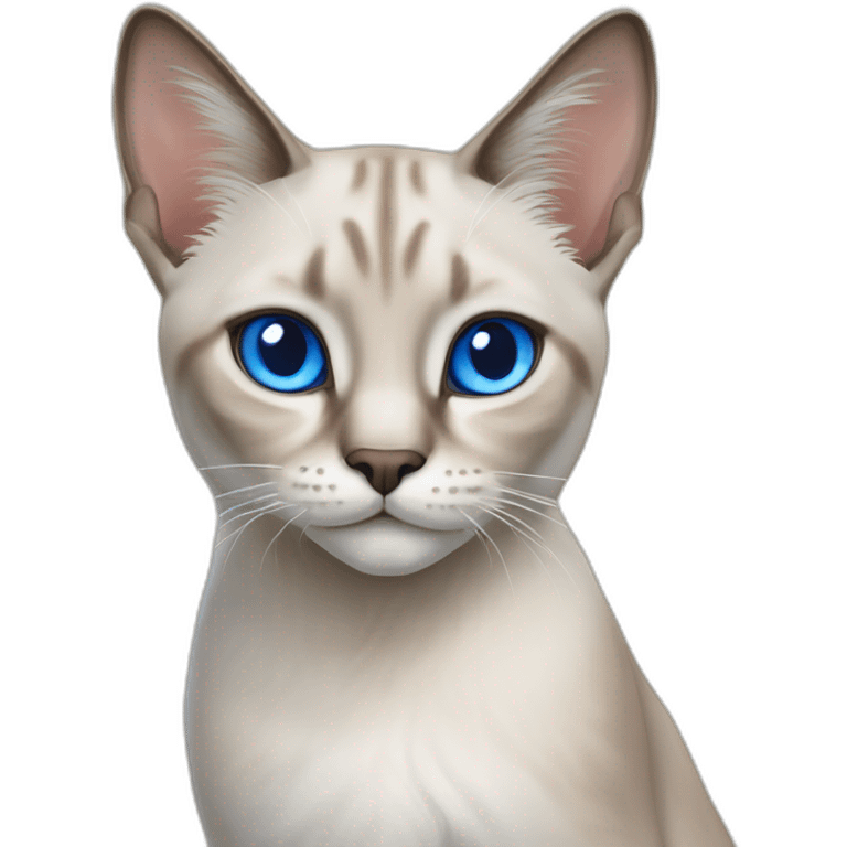 lynx point siamese cat with blue eyes casting a wizard spell emoji