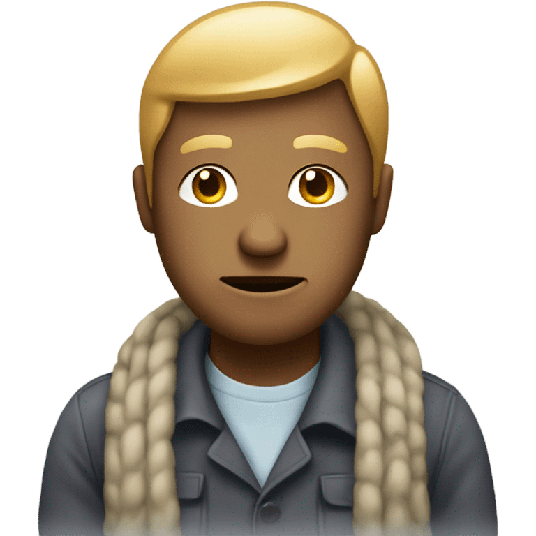 Create a emoji of a person involved in a telephone scam, conveying a sense of deception and manipulation, paying attention to details of facial expressions, clothing, and surroundings. emoji