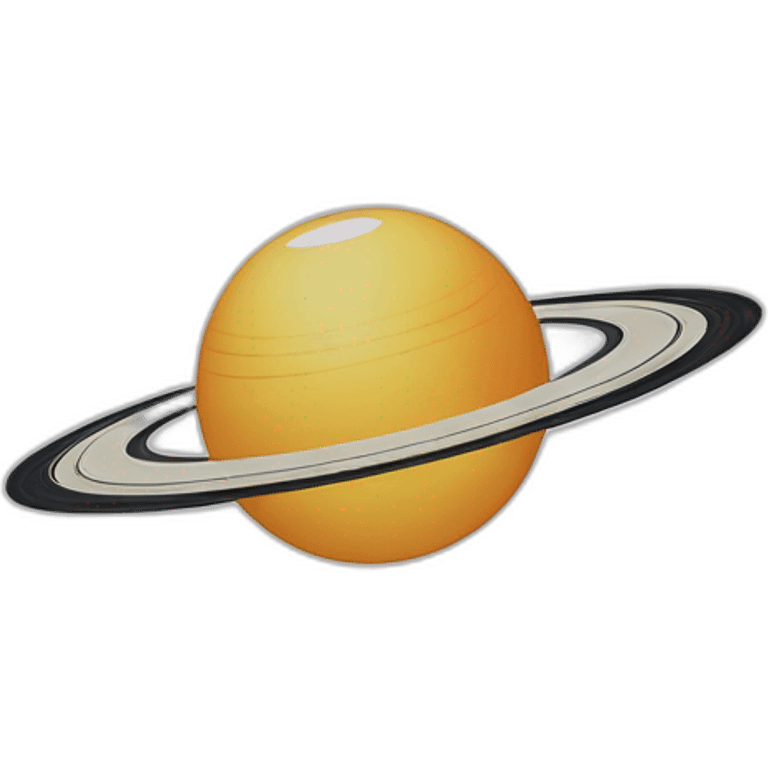 Saturn on Whole paper white  emoji