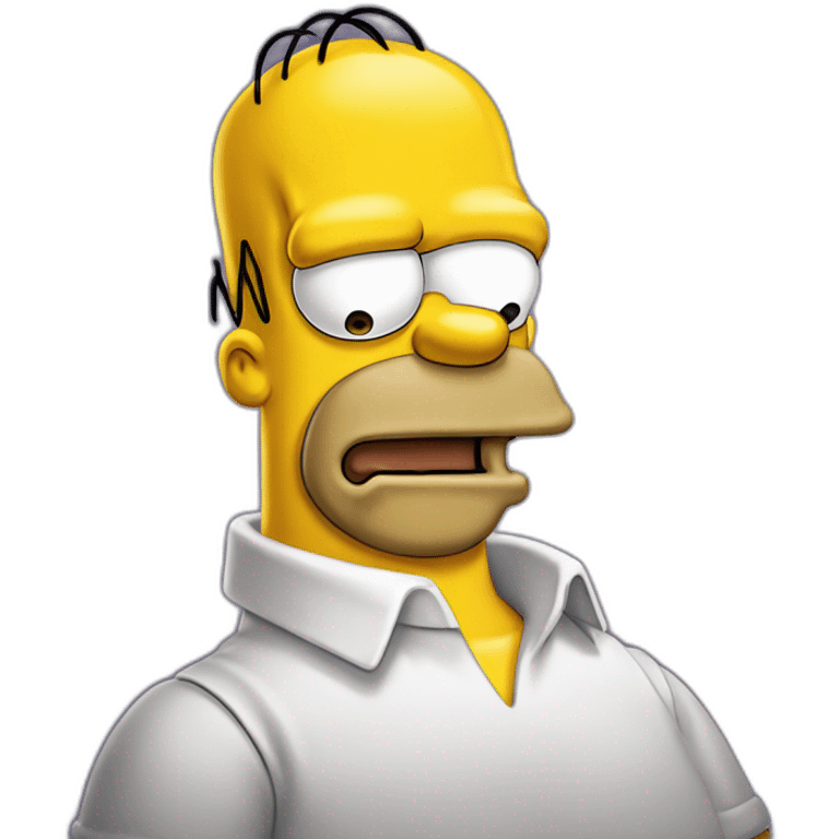 Homer simpson qui fait une grimace emoji