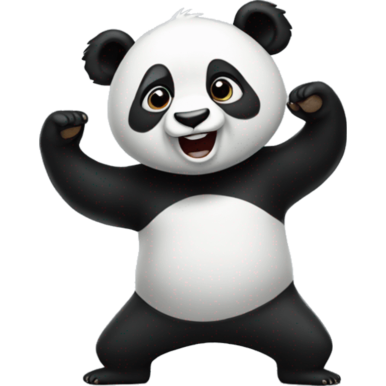 A panda dancing  emoji