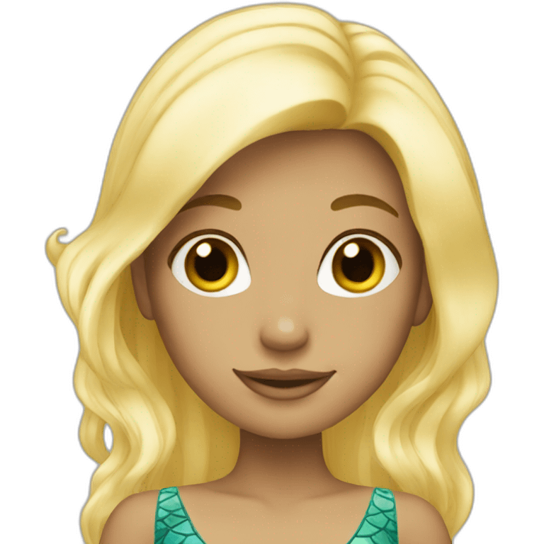 blonde girl mermaid emoji