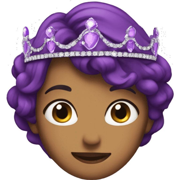 Purple tiara emoji