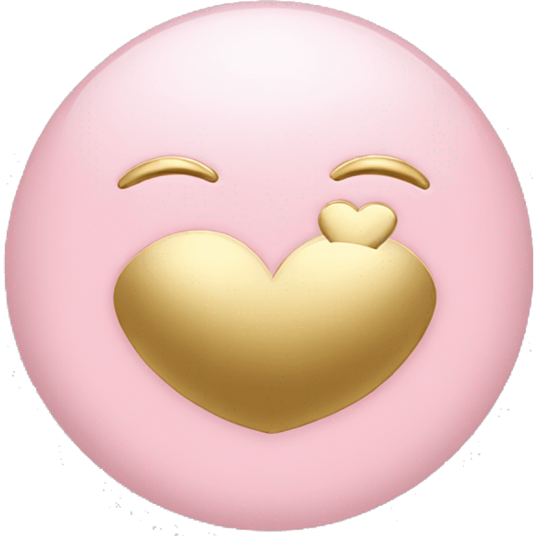 Light pink moon with gold heart  emoji