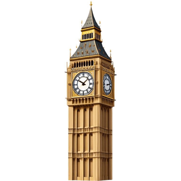 Cinematic Realistic Big Ben Landmark Emoji, showcasing the historic clock tower in exquisite detail rendered with dynamic lighting and rich textures that highlight its timeless grandeur. emoji