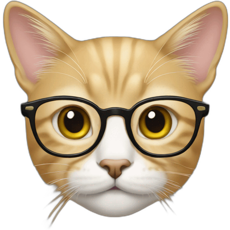 cat with glasses and blond hair emoji