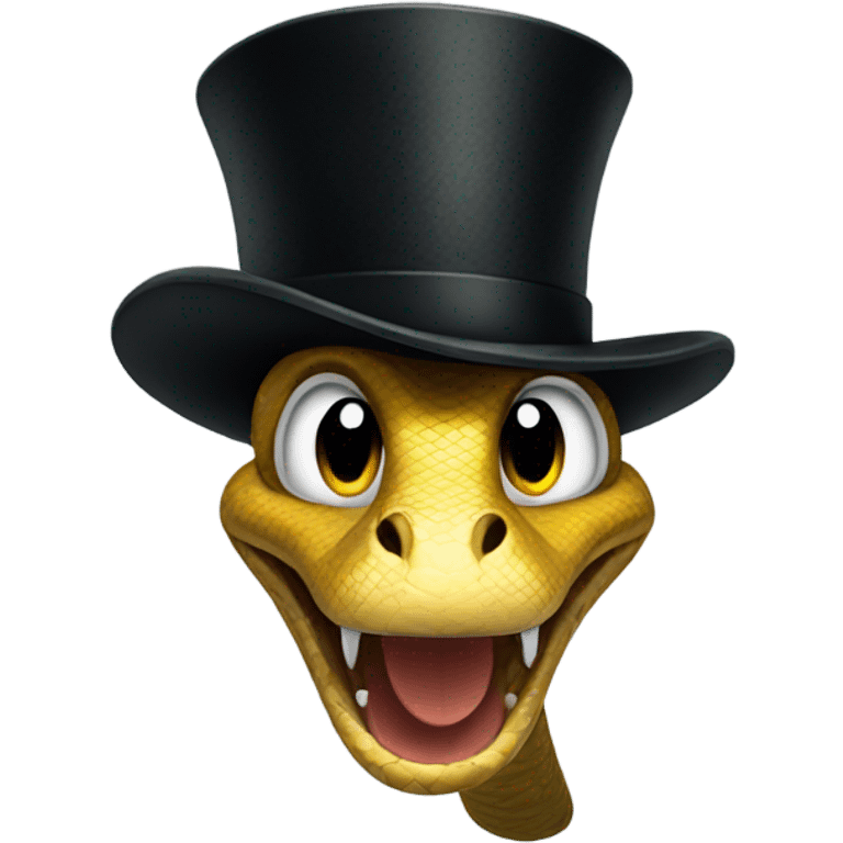 Snake with top hat emoji