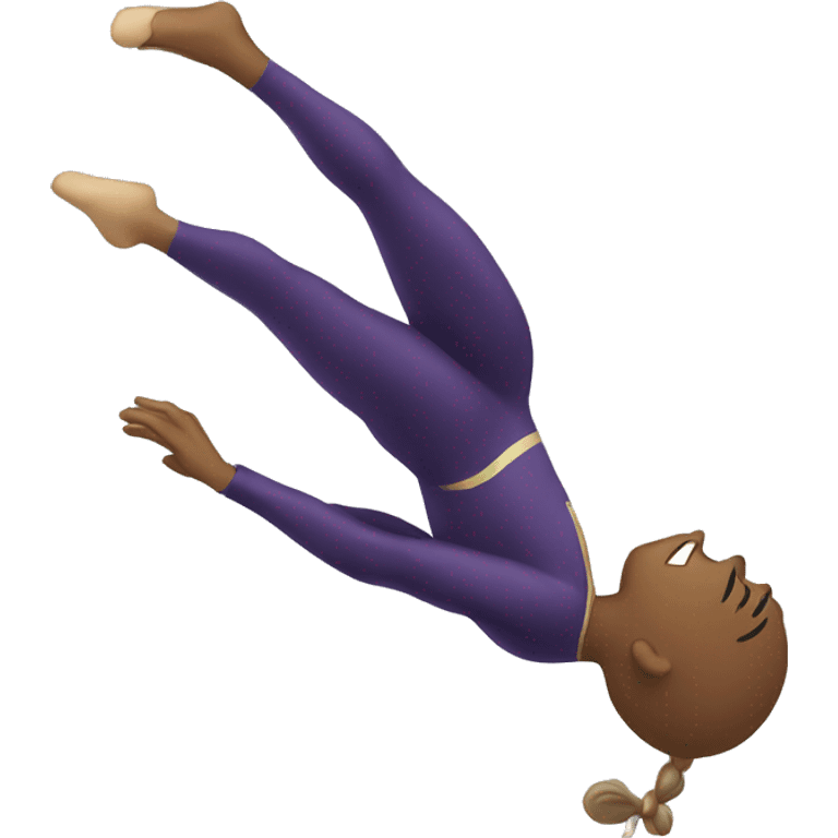 Gymnast doing a back flip emoji