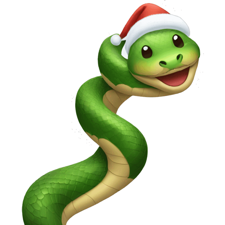 Christmas snake emoji