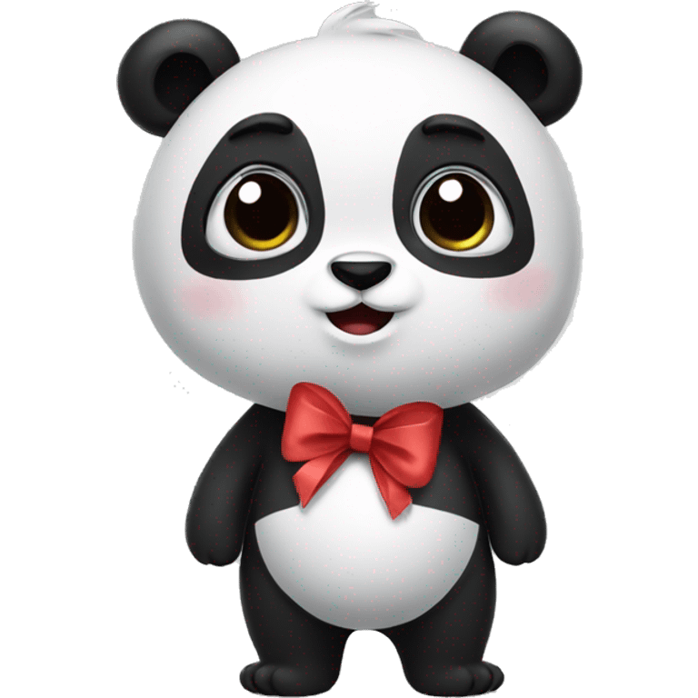 Panda with bow emoji